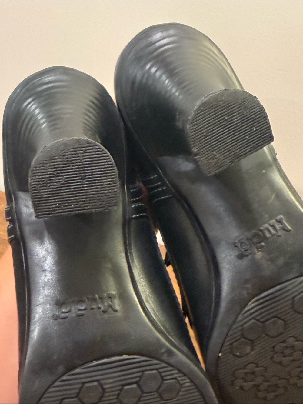 Vintage Mudd Black Lace-Up Oxford Heels | Women's 7.5 | Y2K Academic Goth - Picture 13 of 14